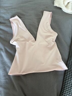 Free People Pale Pink V-Neck Sleeveless Camisole